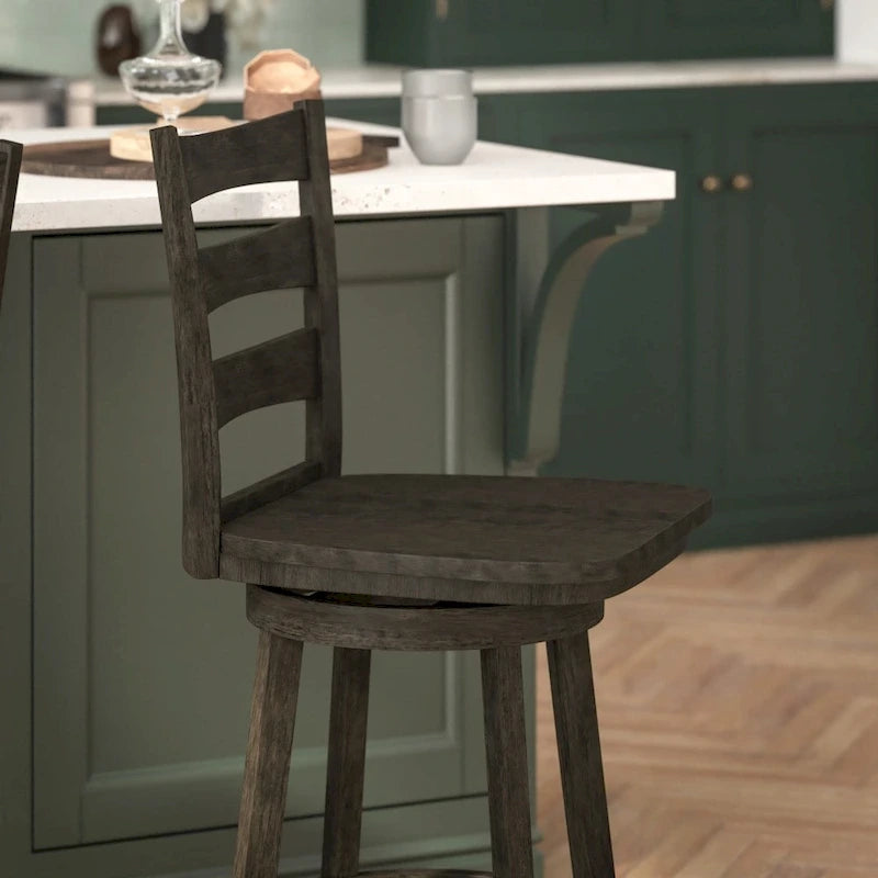 Commercial Wooden Swivel Counter Height Stool