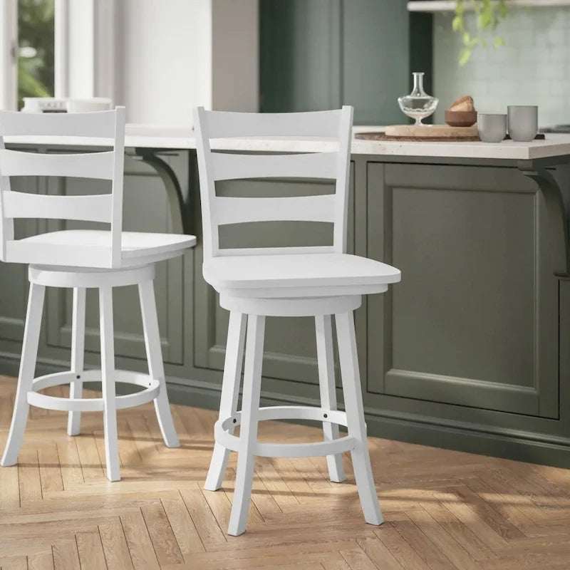 Commercial Wooden Swivel Counter Height Stool