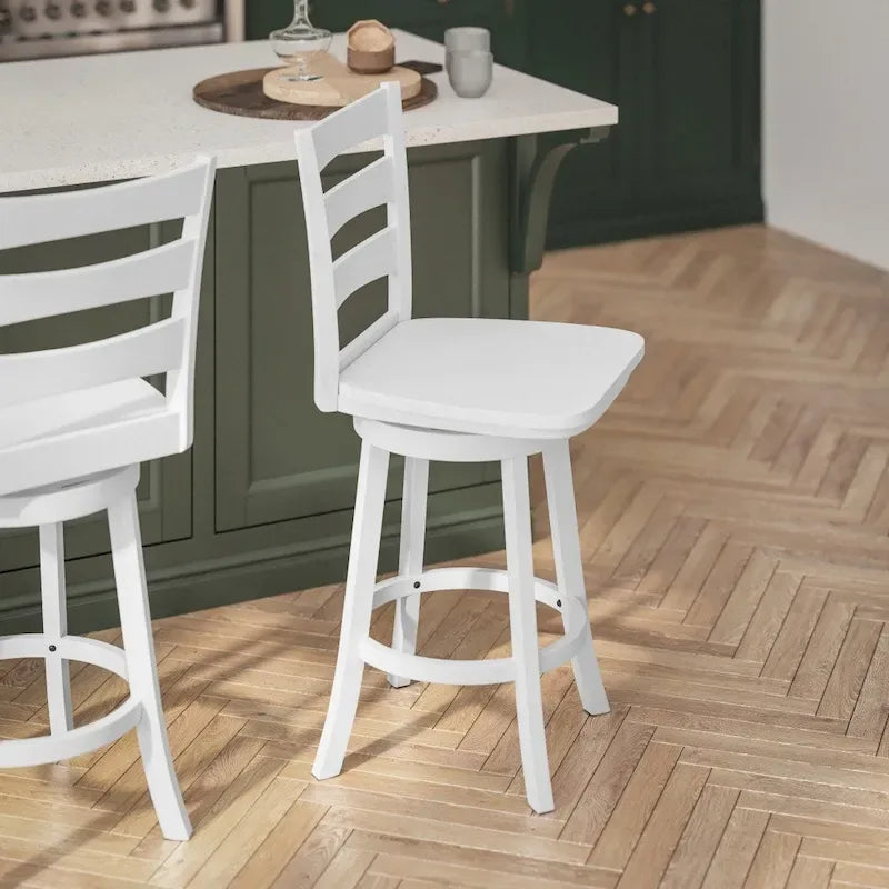 Commercial Wooden Swivel Counter Height Stool