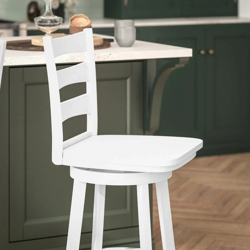 Commercial Wooden Swivel Counter Height Stool