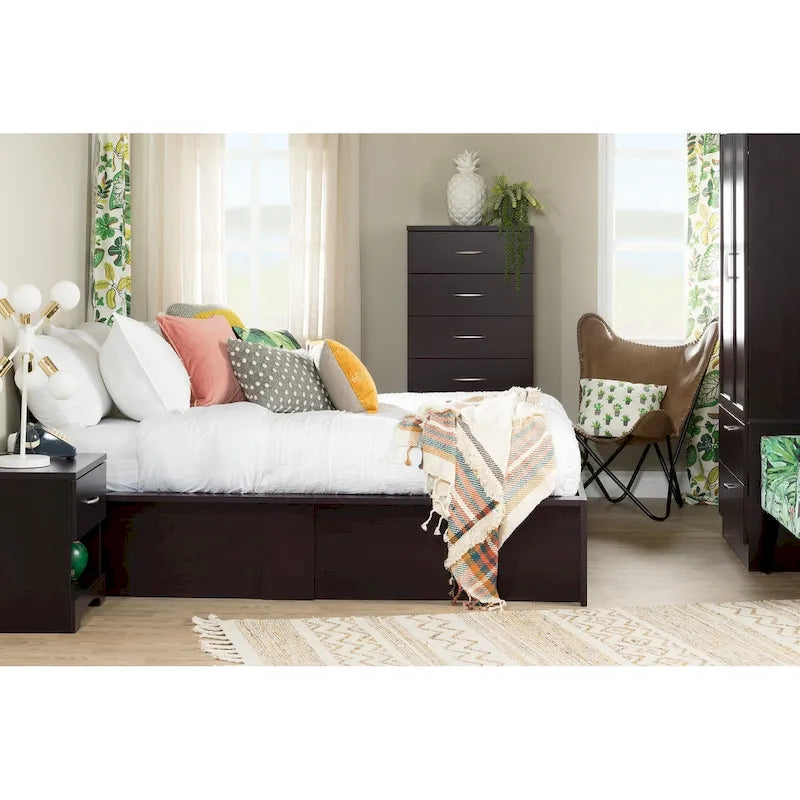 Step One Contemporary 6-Drawer Lingerie Chest/Dresser Metal Handles