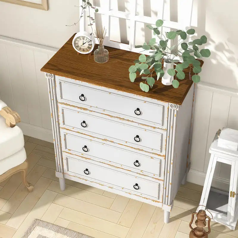 Joneigh Traditional Solid Wood 4-Drawer Chest by Furniture of America