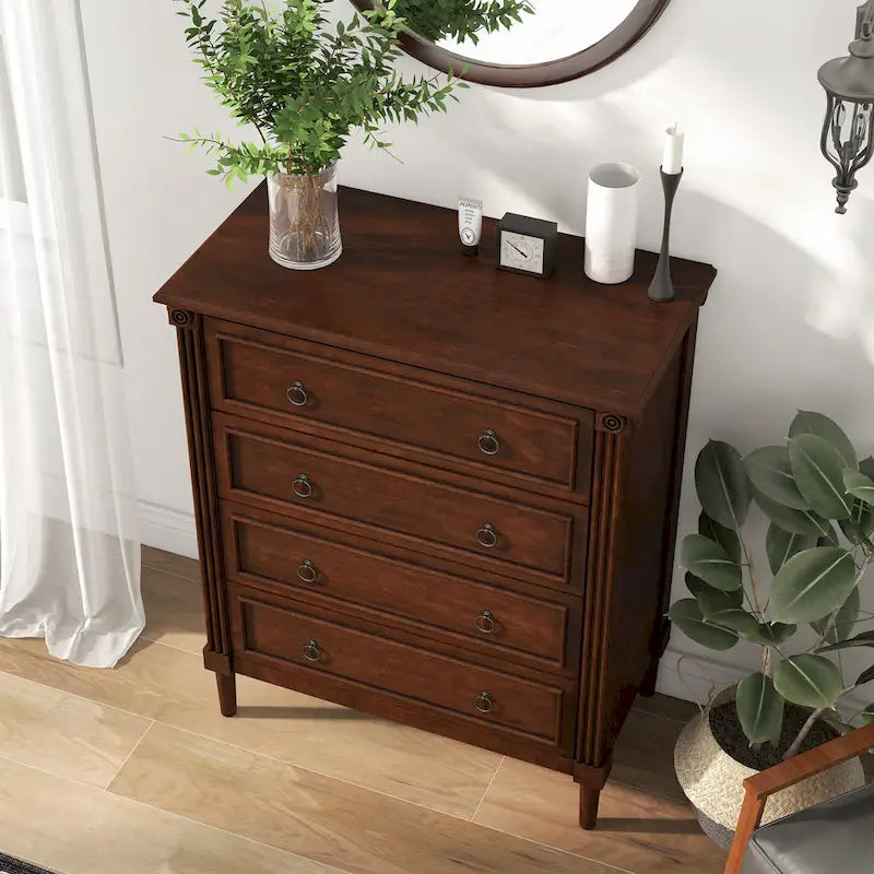 Joneigh Traditional Solid Wood 4-Drawer Chest by Furniture of America