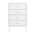 Prepac Milo Mid Century Modern 4-Drawer Chest