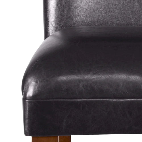 29-inch Luxury Brown Faux Leather Barstool