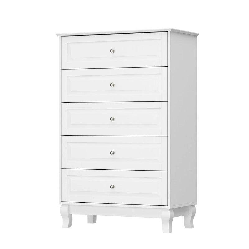 Timechee 5 Drawers Dresser Chests Chset of Drawers Organizer Lacquered
