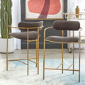 Simple Living Retro Velvet Stools (Set of 2)