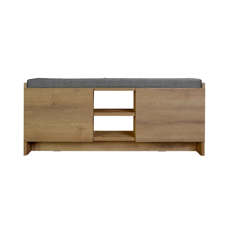 Niche Shoe Storage Cabinet with Shelves and Bench