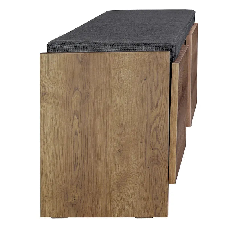 Niche Shoe Storage Cabinet with Shelves and Bench