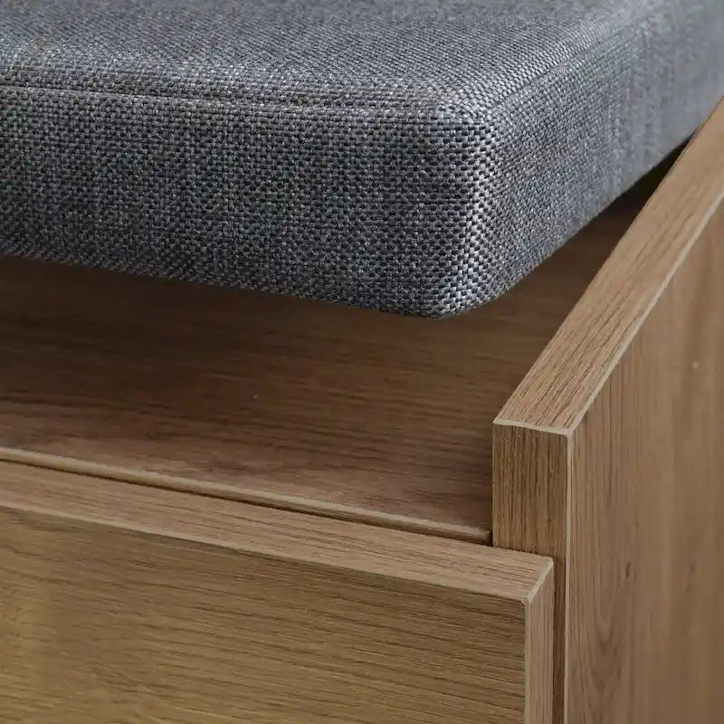 Niche Shoe Storage Cabinet with Shelves and Bench