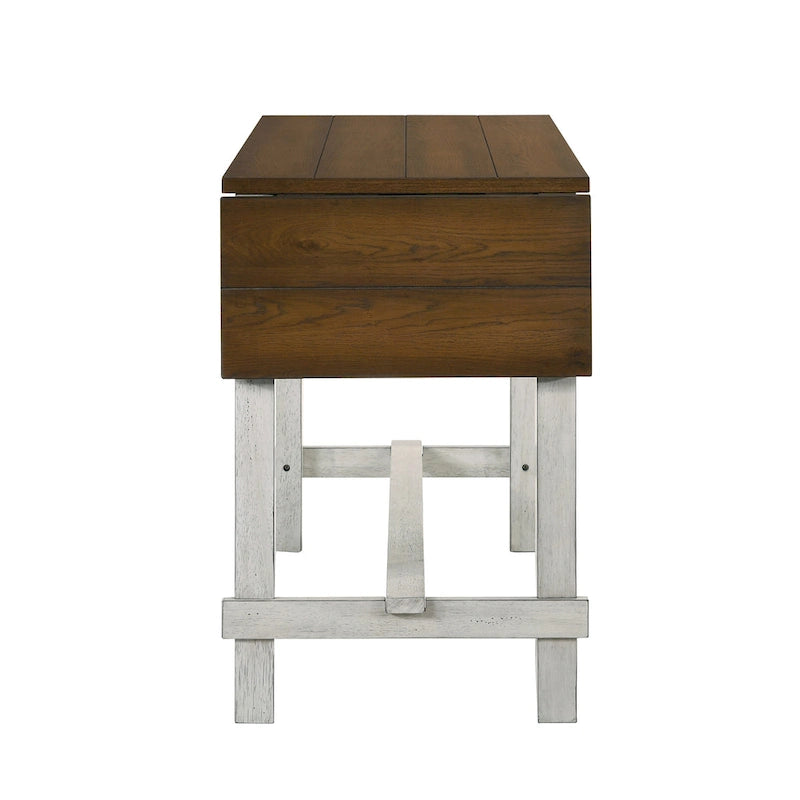 Tarala Oak 71-inch Counter Height Table with Drop Leaf by Furniture of America