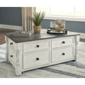 Signature Design by Ashley Havalance White/Gray Lift Top Cocktail Table - 26W x 46D x 20H