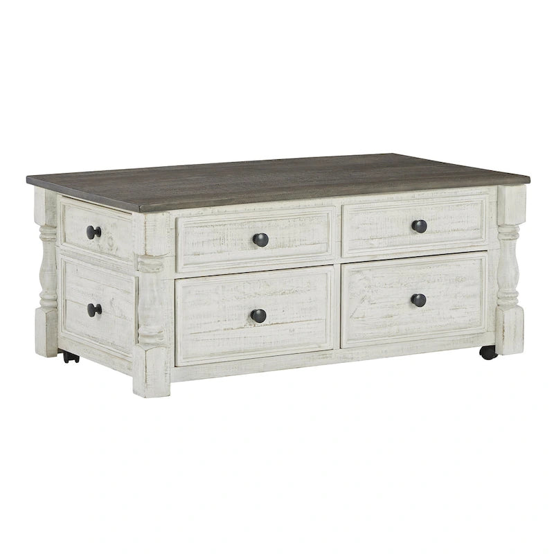 Signature Design by Ashley Havalance White/Gray Lift Top Cocktail Table - 26W x 46D x 20H