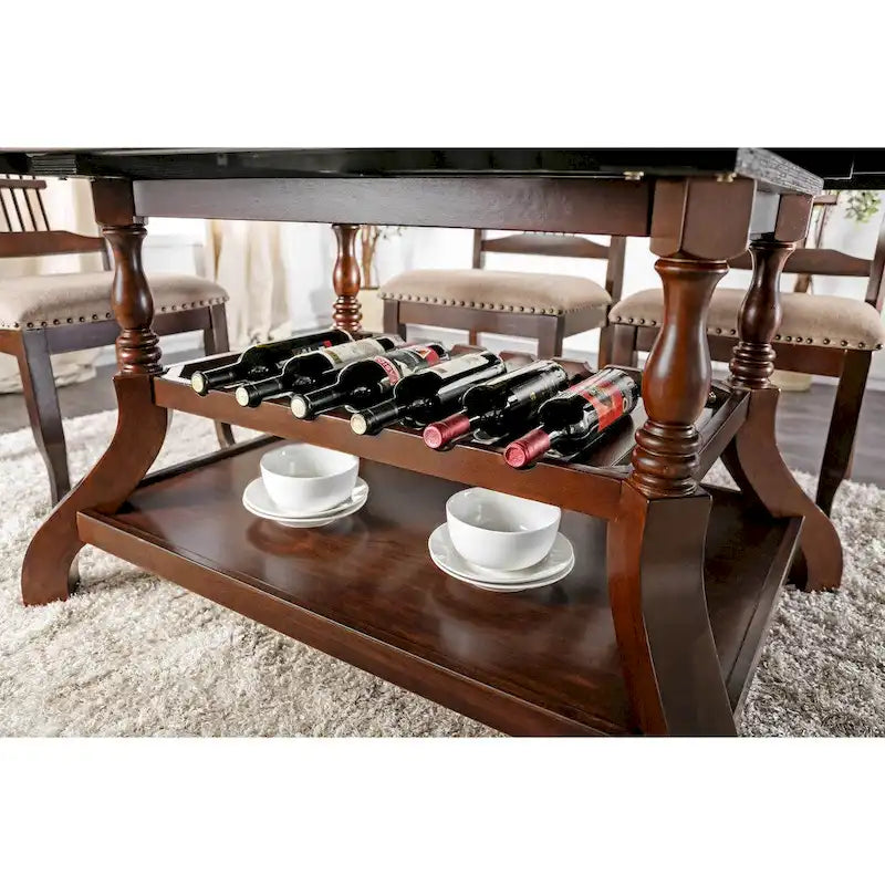 Furniture of America Coso Cherry 78-inch Wood Expandable Dining Table