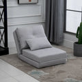 HOMCOM Convertible Flip Folding Upholstered Chair, Floor Lazy Sofa Bed