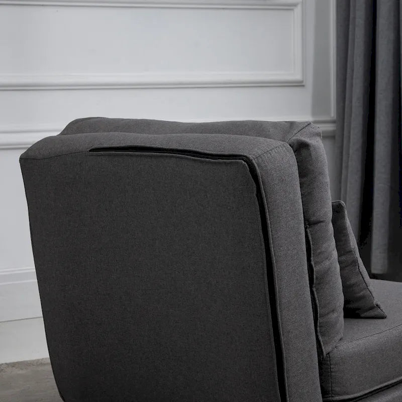 HOMCOM Convertible Flip Folding Upholstered Chair, Floor Lazy Sofa Bed