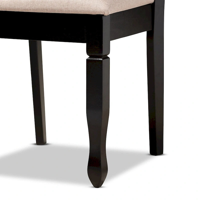 Reneau Modern and Contemporary Upholstered Wood 7-Piece Dining Set
