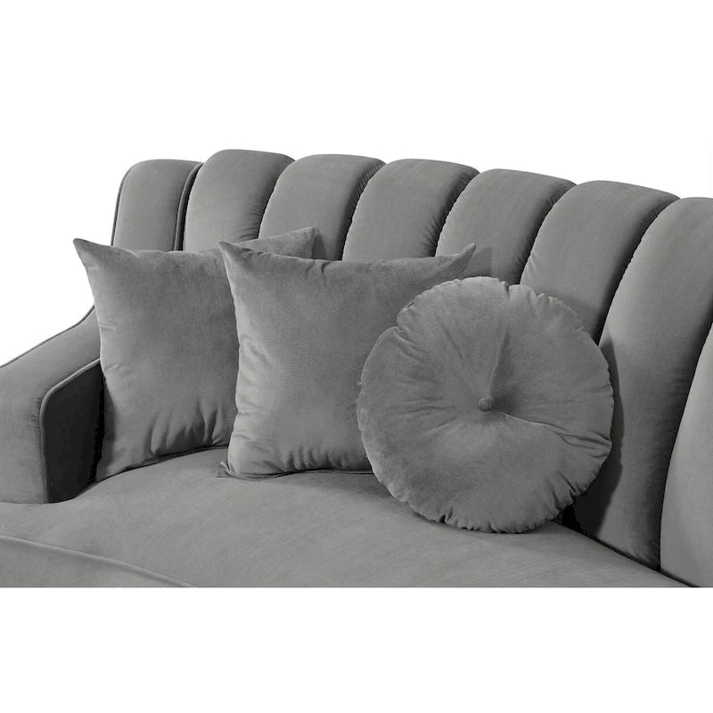 Round Circle Couch Symmetrical Modular Curved Velvet Sectional Sofa