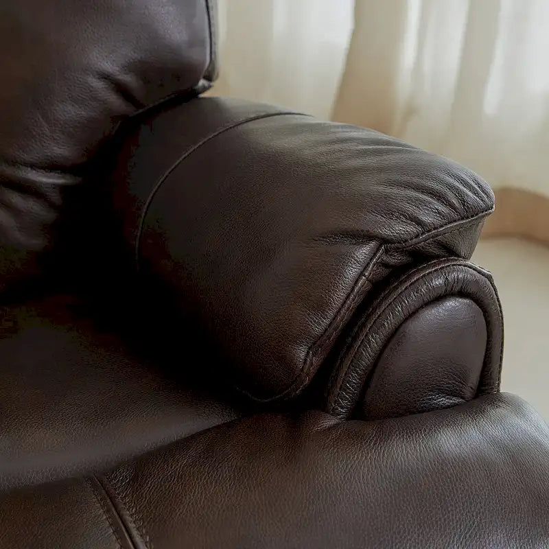 Genuine Top Grain Adjustable Headrest Extendable Footrest Zero Gravity Reclin Power Recliner