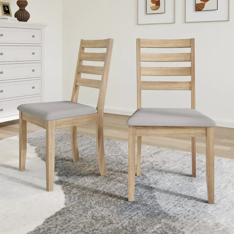 CraftPorch Simple Timeless Wooden Dining Chairs (Set of 2) - N/A