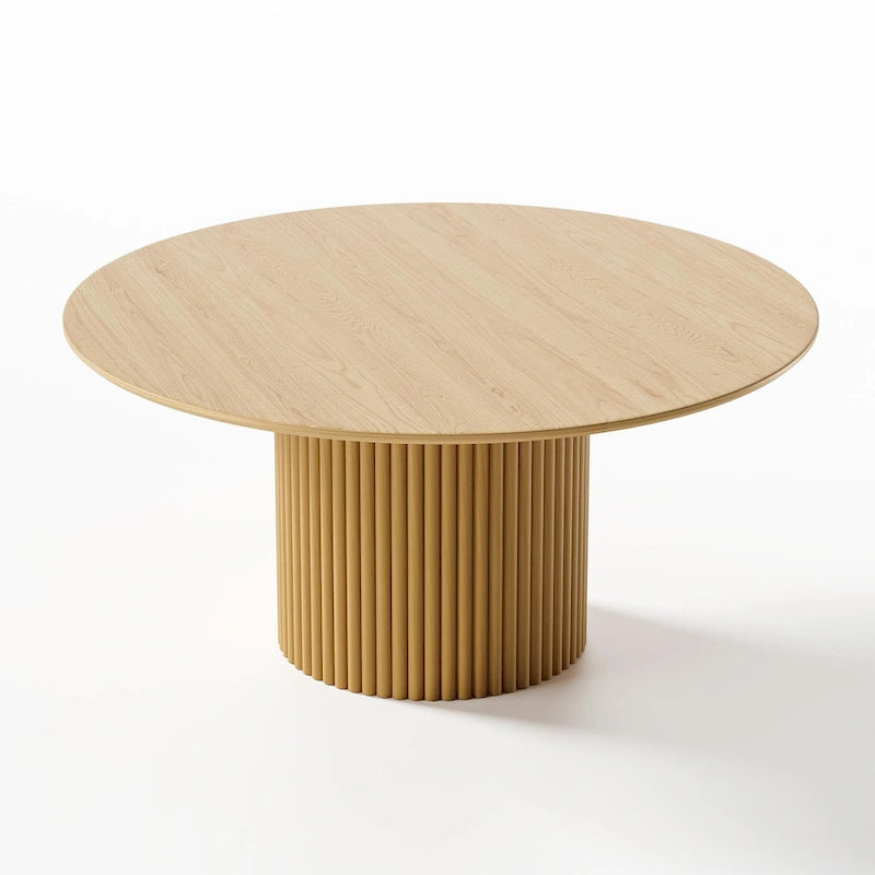 Wooakway Solid Wood 60 Round Dining Table for 6 People Nordic style - 60*30