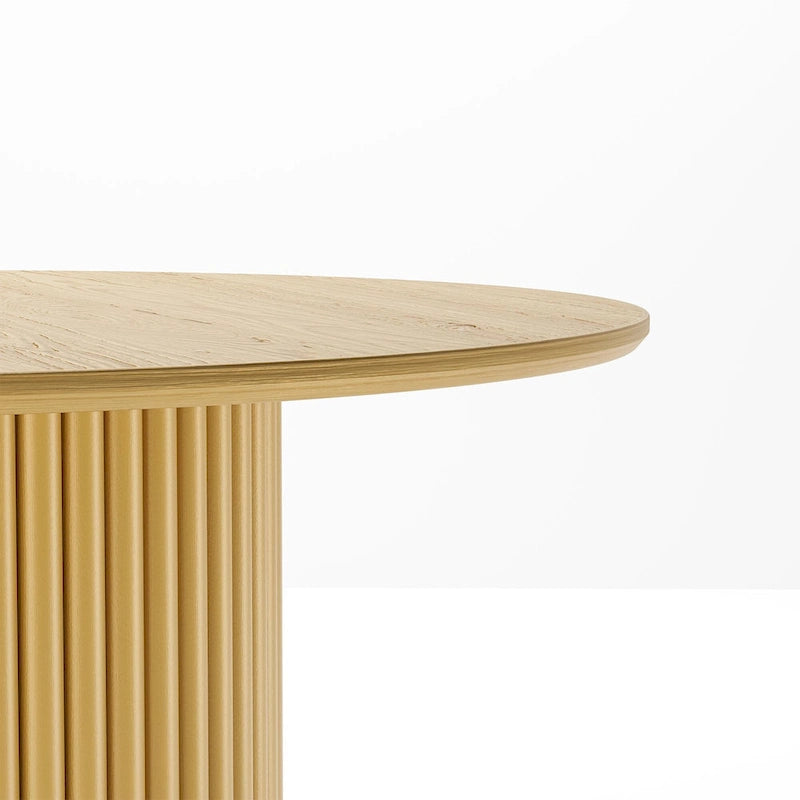 Wooakway Solid Wood 60 Round Dining Table for 6 People Nordic style - 60*30