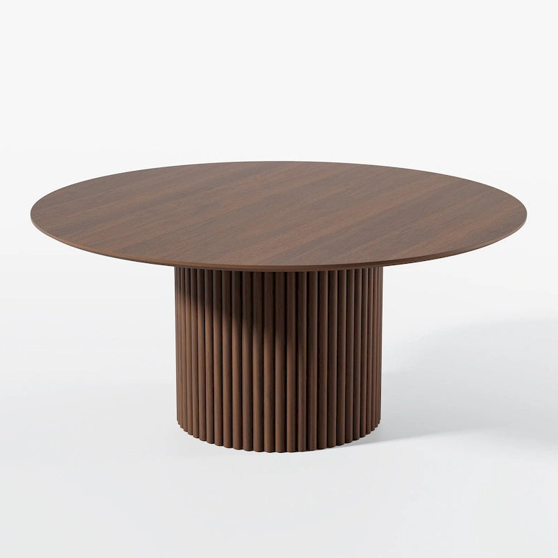 Wooakway Solid Wood 60 Round Dining Table for 6 People Nordic style - 60*30