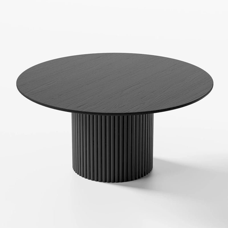 Wooakway Solid Wood 60 Round Dining Table for 6 People Nordic style - 60*30
