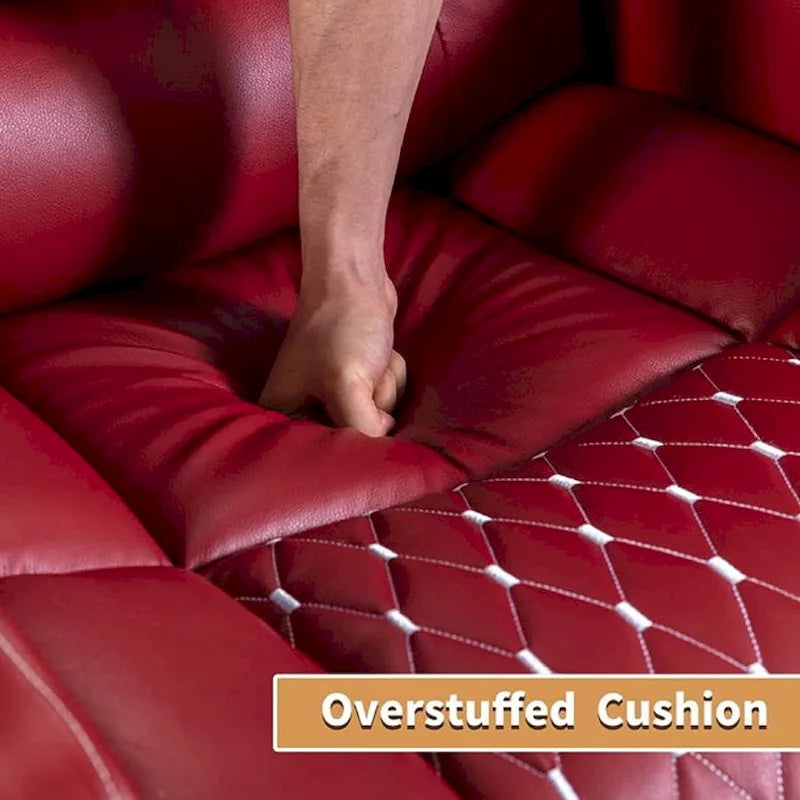 Electric Home Theater Overstuffed Single Reclining Sofa with Hidden Arm Storage