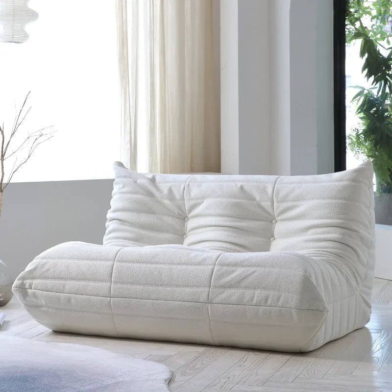 Memory Foam Floor Chair, Comfortable Back Support Lazy Sofa, Comfy for Reading Game Meditating,Teddy Fabric