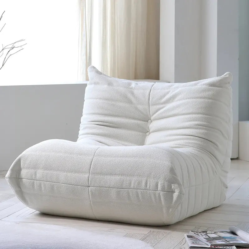 Memory Foam Floor Chair, Comfortable Back Support Lazy Sofa, Comfy for Reading Game Meditating,Teddy Fabric