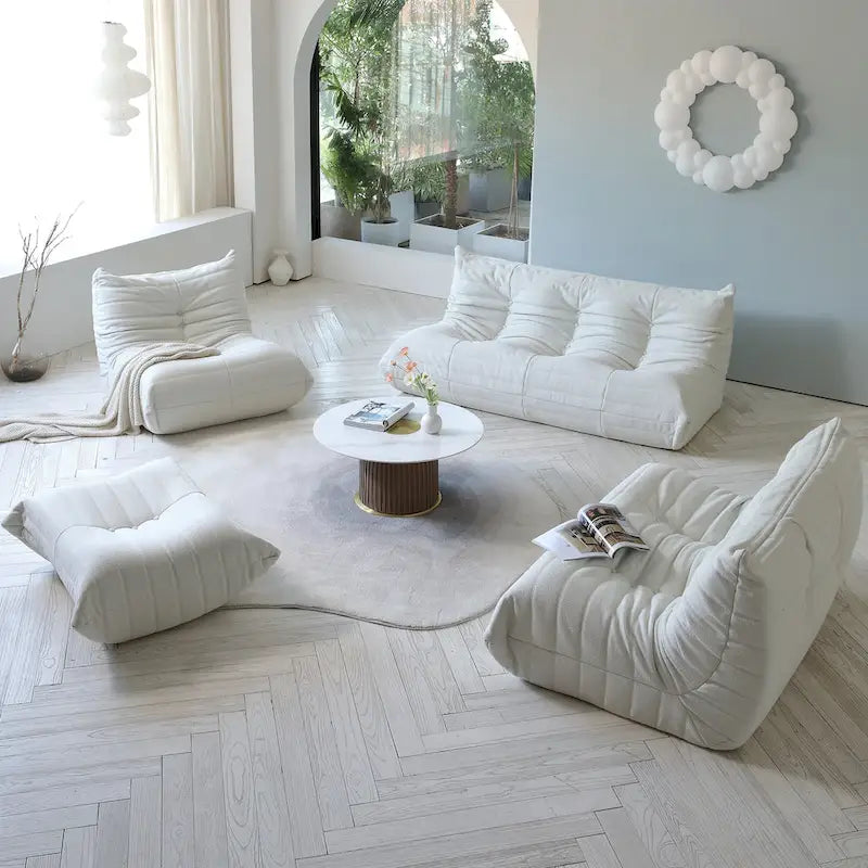 Memory Foam Floor Chair, Comfortable Back Support Lazy Sofa, Comfy for Reading Game Meditating,Teddy Fabric