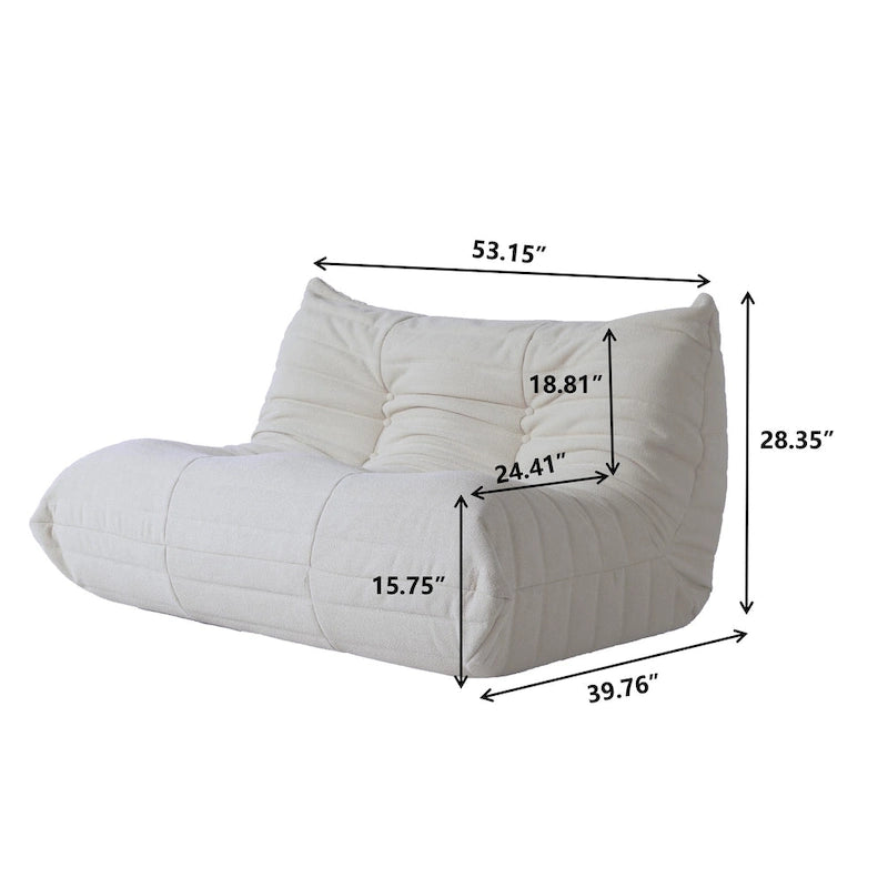 Memory Foam Floor Chair, Comfortable Back Support Lazy Sofa, Comfy for Reading Game Meditating,Teddy Fabric