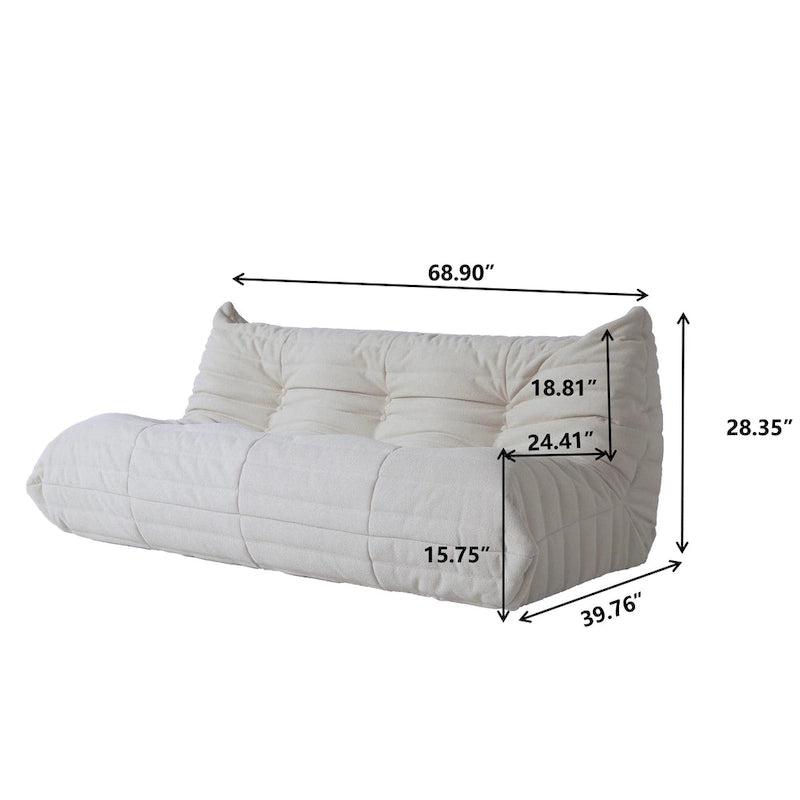Memory Foam Floor Chair, Comfortable Back Support Lazy Sofa, Comfy for Reading Game Meditating,Teddy Fabric
