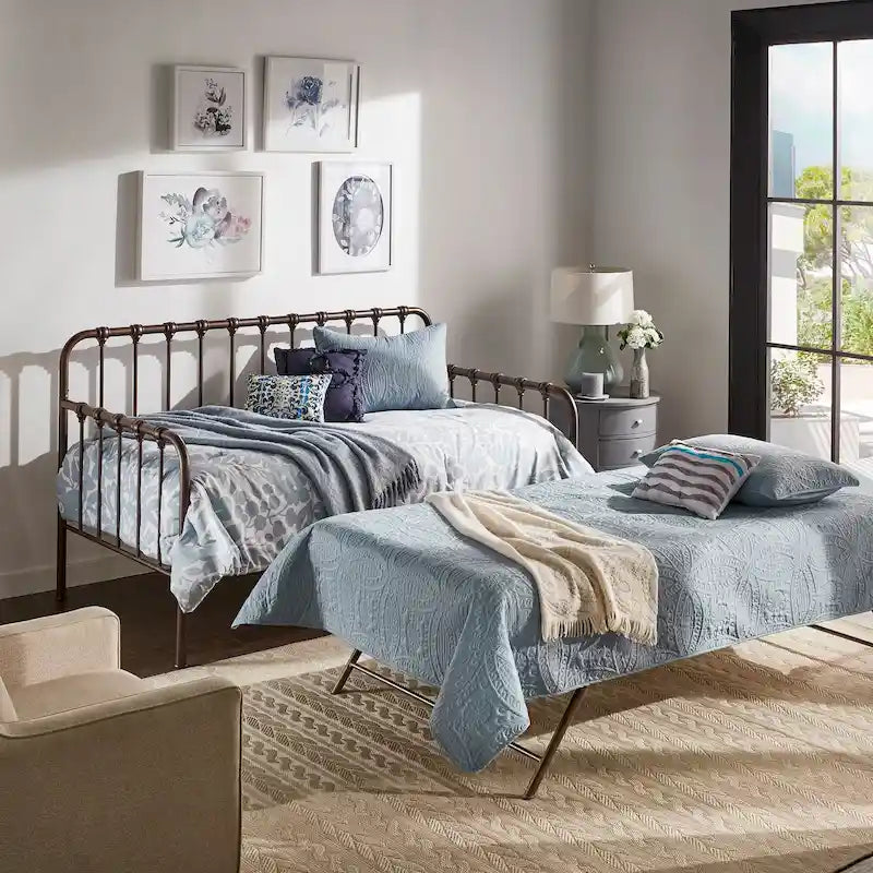Constance Metal Daybed with Lift-up Trundle by iNSPIRE Q Bold
