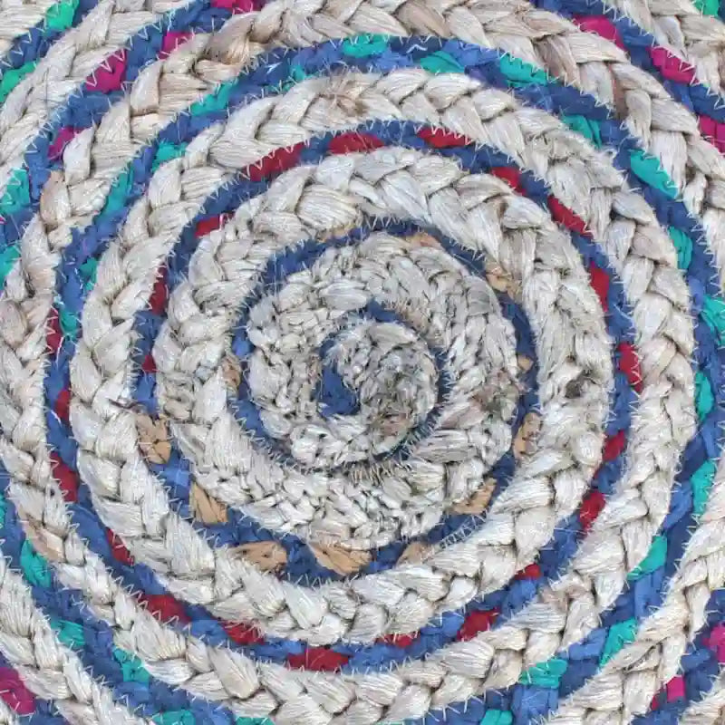 WYNDENHALL Mattise Boho Round Pouf in Braided Jute