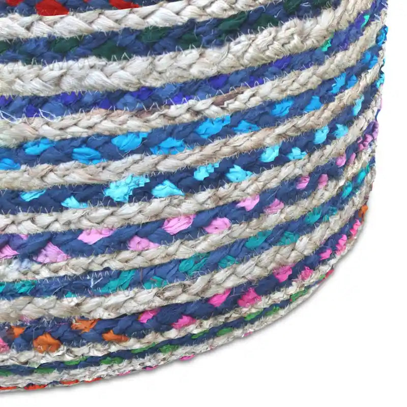 WYNDENHALL Mattise Boho Round Pouf in Braided Jute