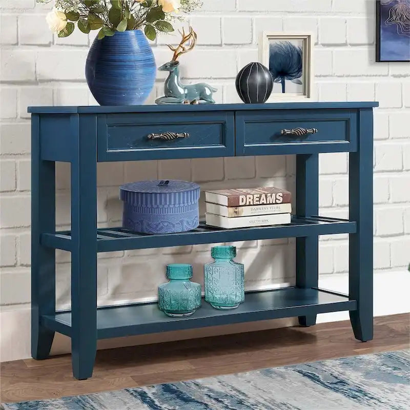 Mid-Century Style 42 Solid Wood Buffet Sideboard