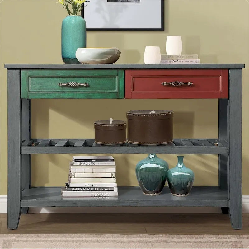 Mid-Century Style 42 Solid Wood Buffet Sideboard