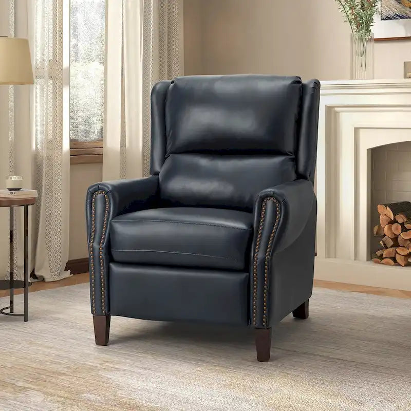 Alicia 32.68 Wide Genuine Leather Manual Recliner