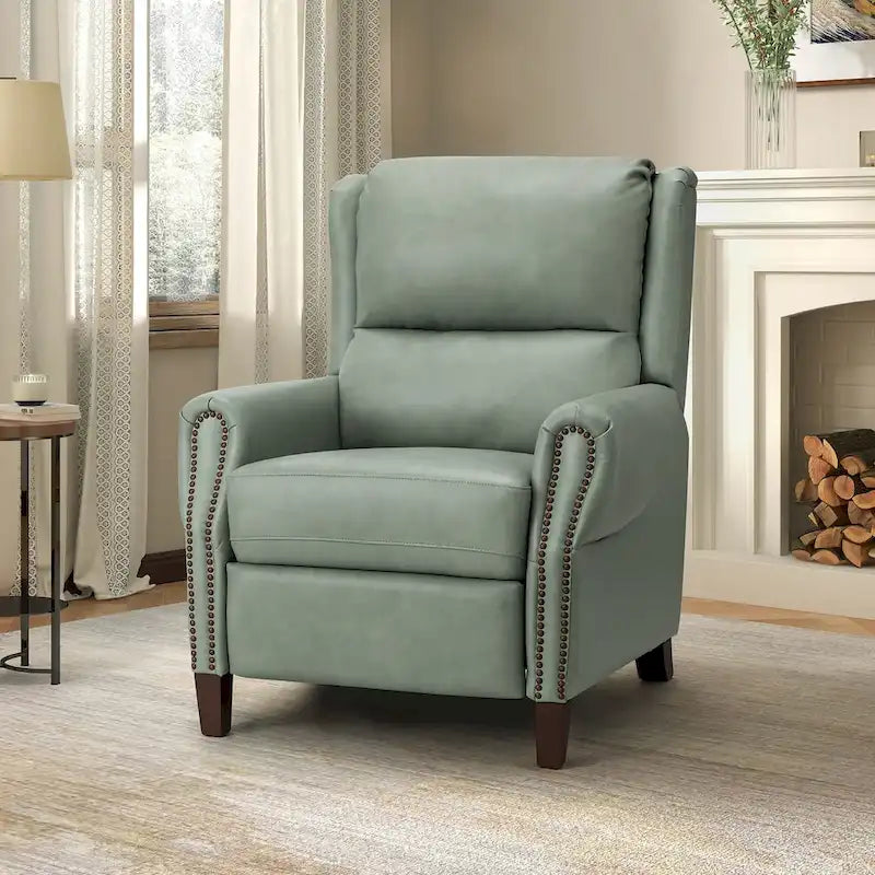 Alicia 32.68 Wide Genuine Leather Manual Recliner
