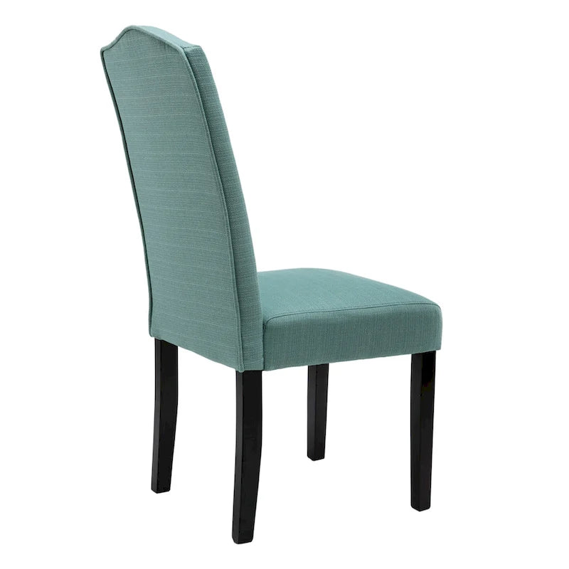 Fabric Upholstered Nailhead Trim Parson Dining Chairs Set of 2