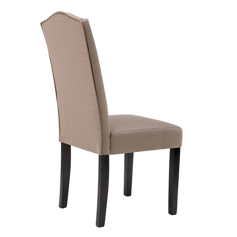 Fabric Upholstered Nailhead Trim Parson Dining Chairs Set of 2