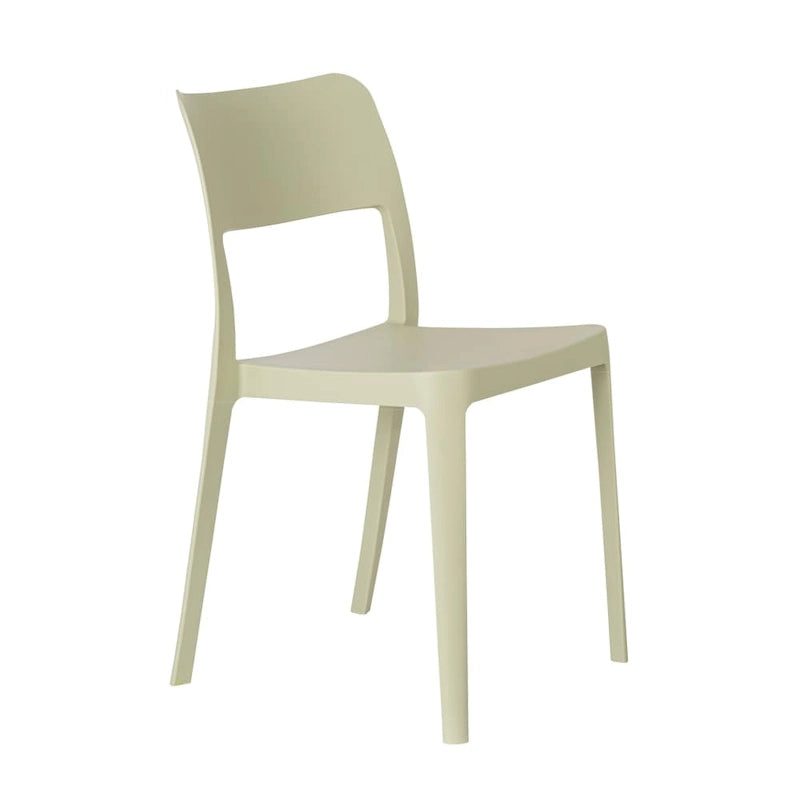 La Vie Resin Stackable All Weather Armless Chair, Set of 2