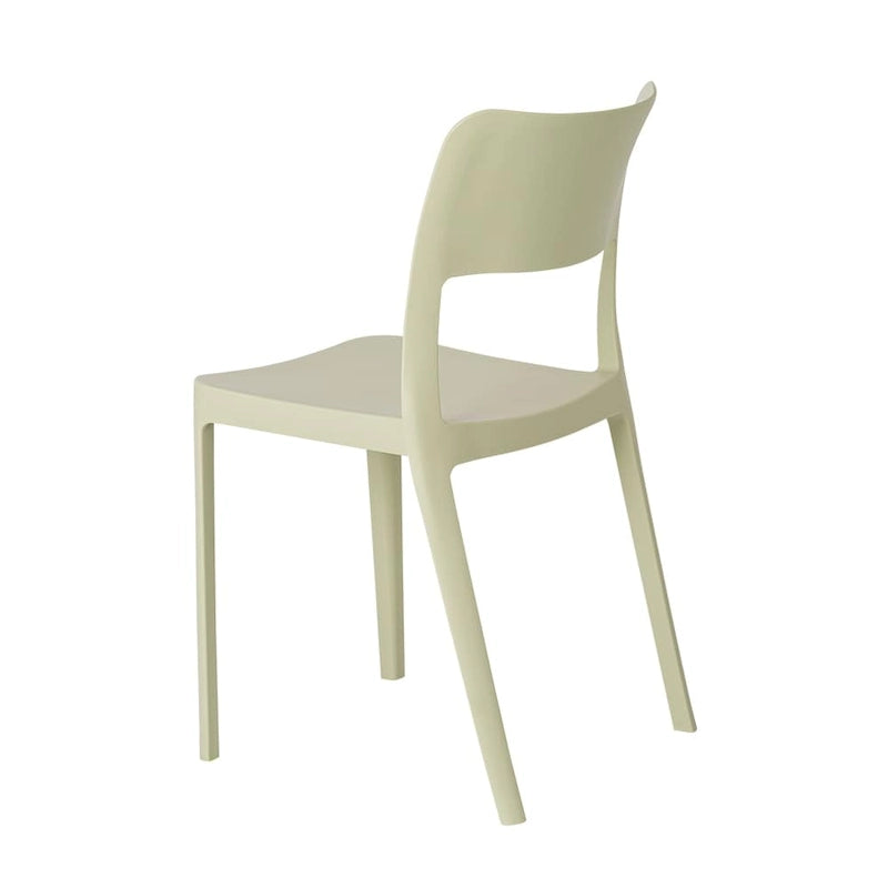 La Vie Resin Stackable All Weather Armless Chair, Set of 2