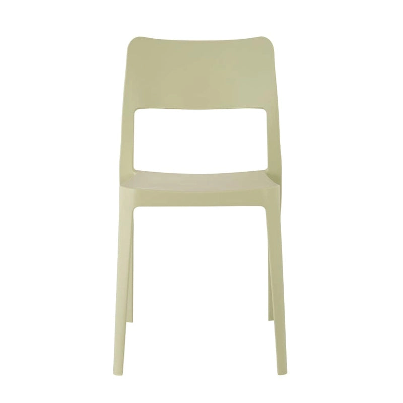La Vie Resin Stackable All Weather Armless Chair, Set of 2