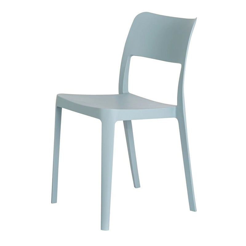 La Vie Resin Stackable All Weather Armless Chair, Set of 2
