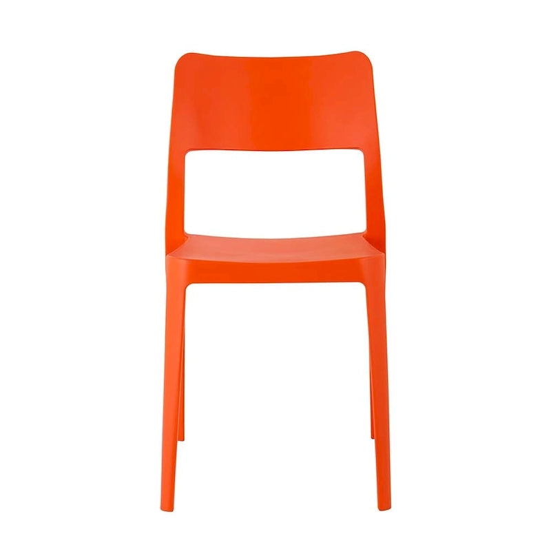 La Vie Resin Stackable All Weather Armless Chair, Set of 2