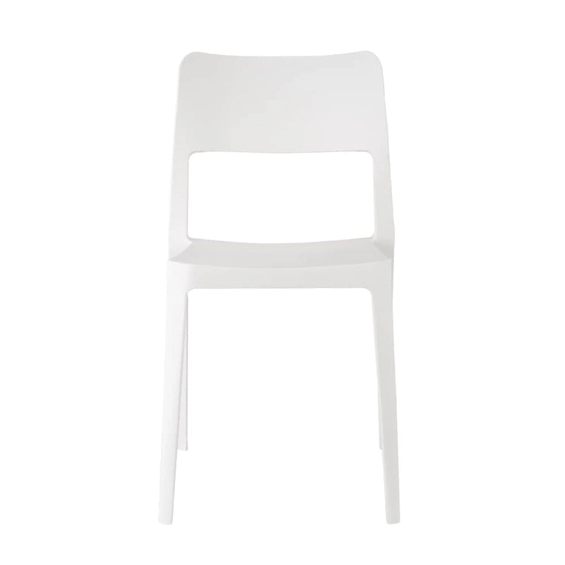 La Vie Resin Stackable All Weather Armless Chair, Set of 2