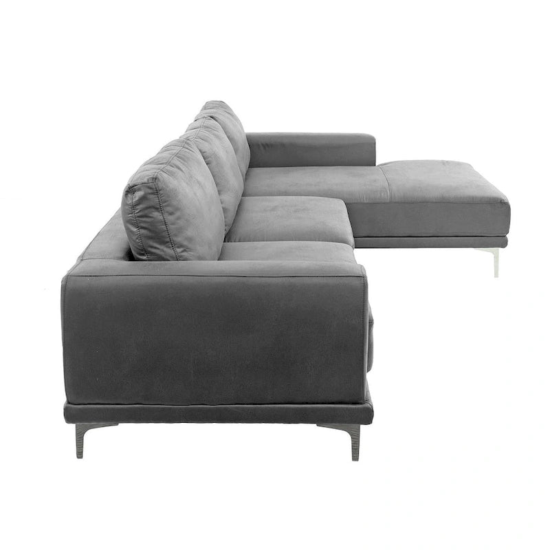 Poundex Furniture 2 Piece Leather Sectional Set